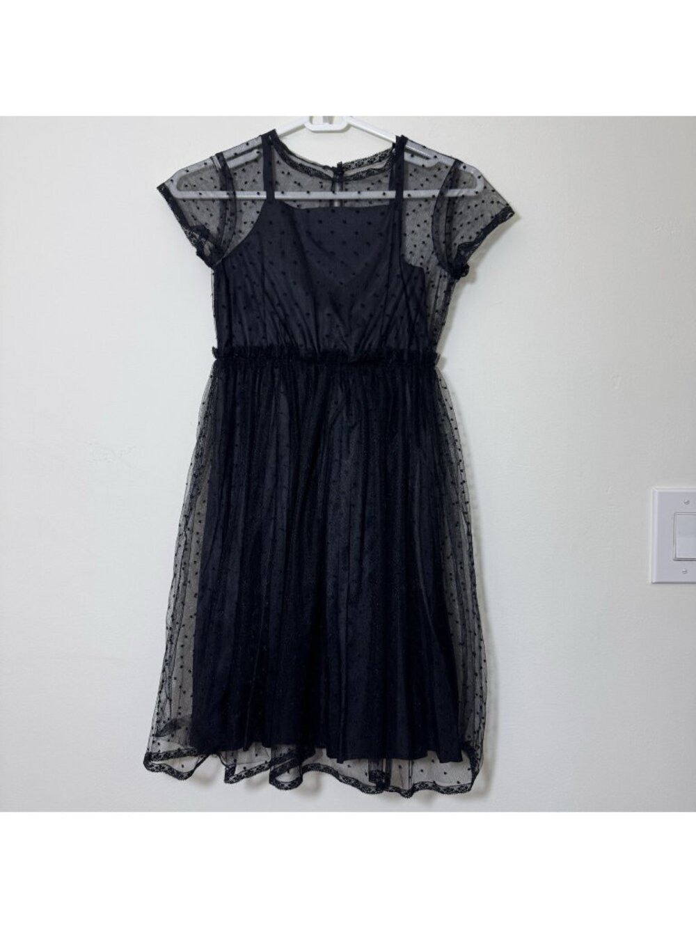 Bonpoint Girls Lace Party Designer Dress Size 10 Fit & Flare Black Lined